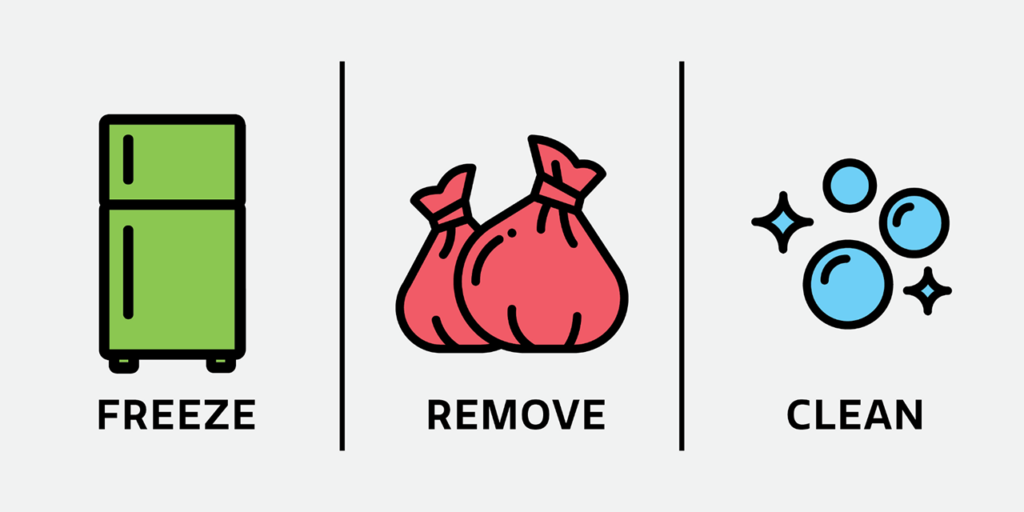 Freeze or remove excess waste. Clean waste bins regulary.